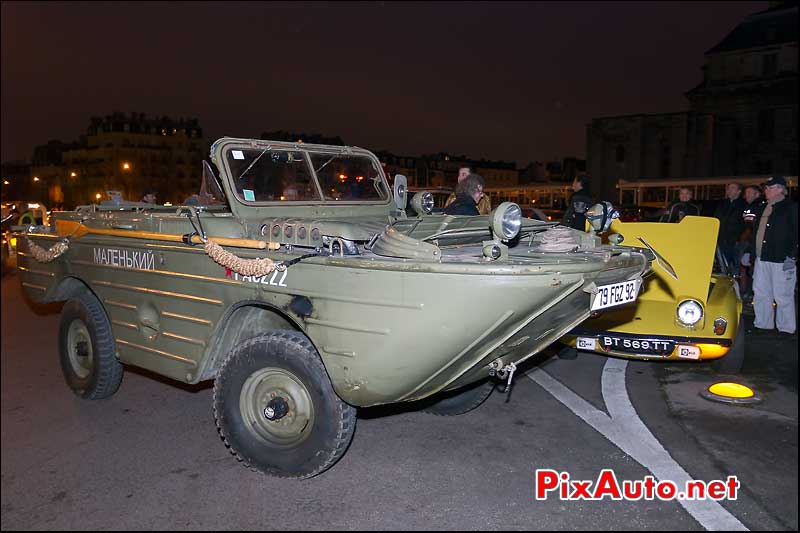 vehicule amphibie russe gaz46, traversee de paris 2013
