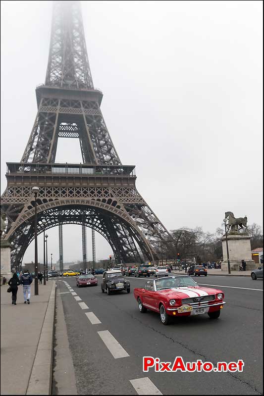 Ford Mustang Cabriolet, Traversee de Paris 2014